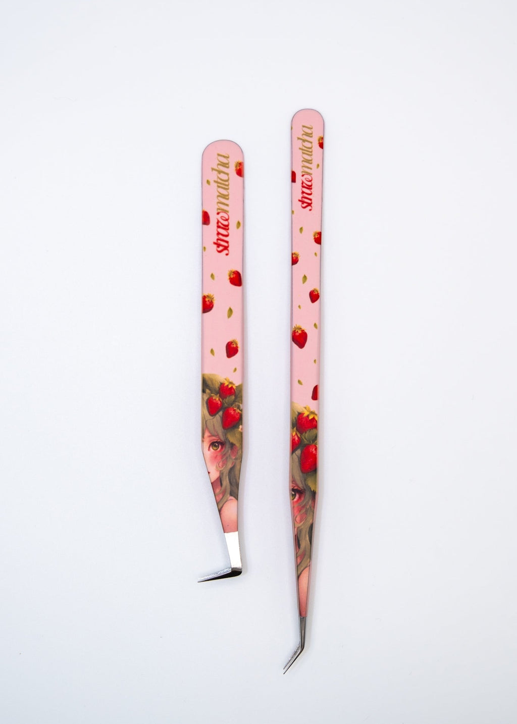 strawberry matcha tweezer duo