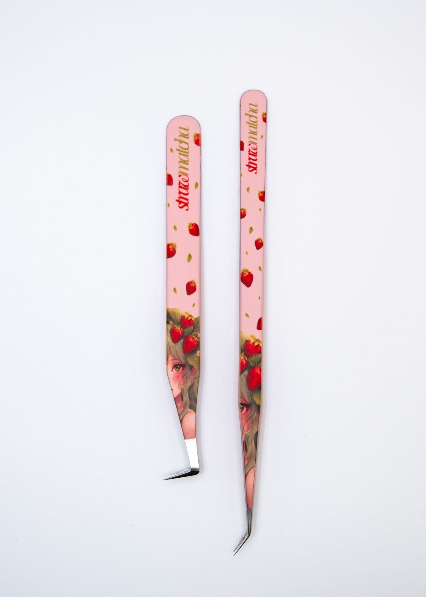 strawberry matcha tweezer duo