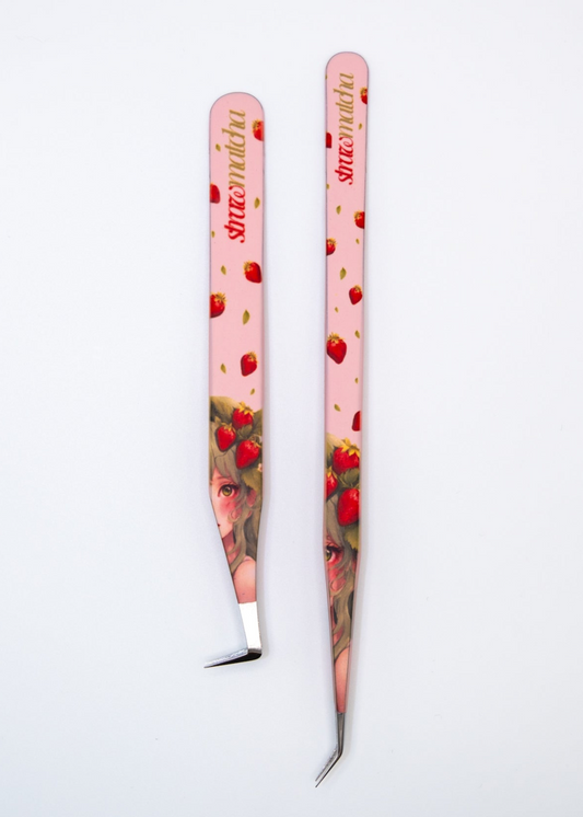 [NO BOX] STRAWBERRY MATCHA TWEEZER DUO